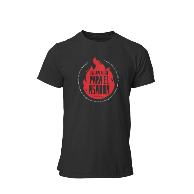 Remera Argentina un aplauso para el asador oigan mortales remera negra sin modelo
