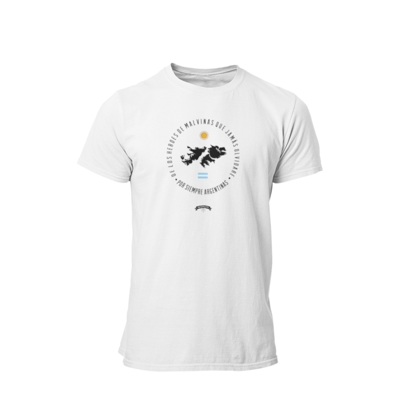 Remera Argentina islas malvinas blanco oigan mortales remera blanca sin modelo las islas malvinas emotivo