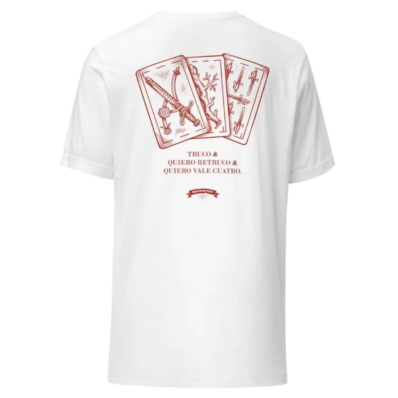remera argentina truco retruco vale cuatro oigan mortales, remera blanca sin modelo
