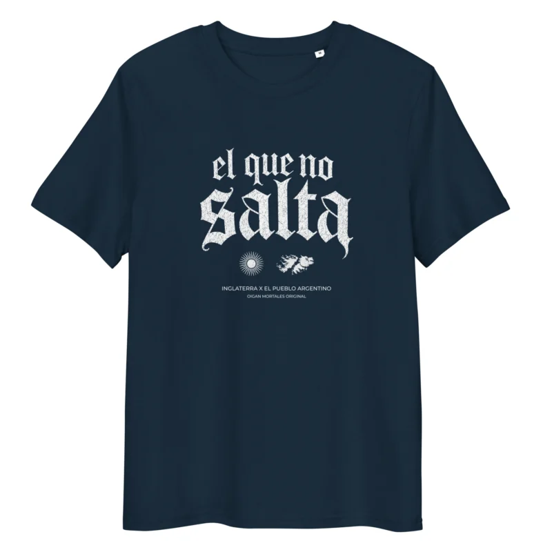 remera argentina El que no salta es un ingles azul sin modelo