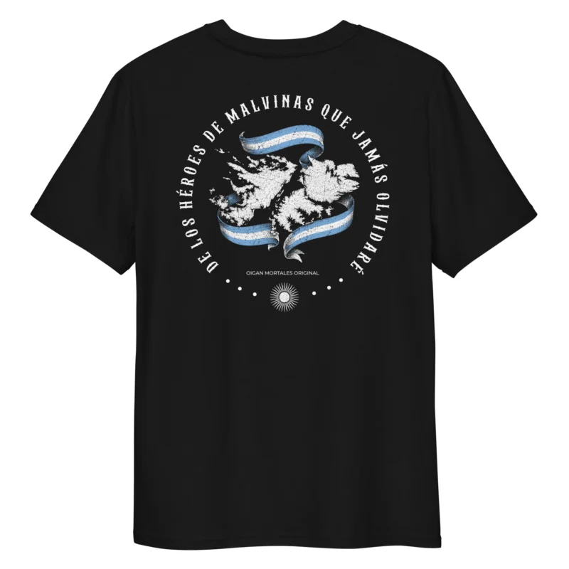 remera argentina El que no salta es un ingles malvinas argentinas oigan mortales azul sin modelo