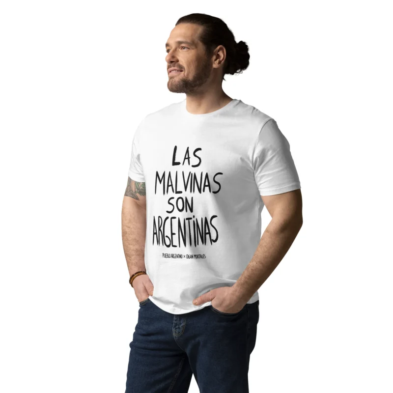Las Malvinas son Argentinas remera argentina blanca sin modelo