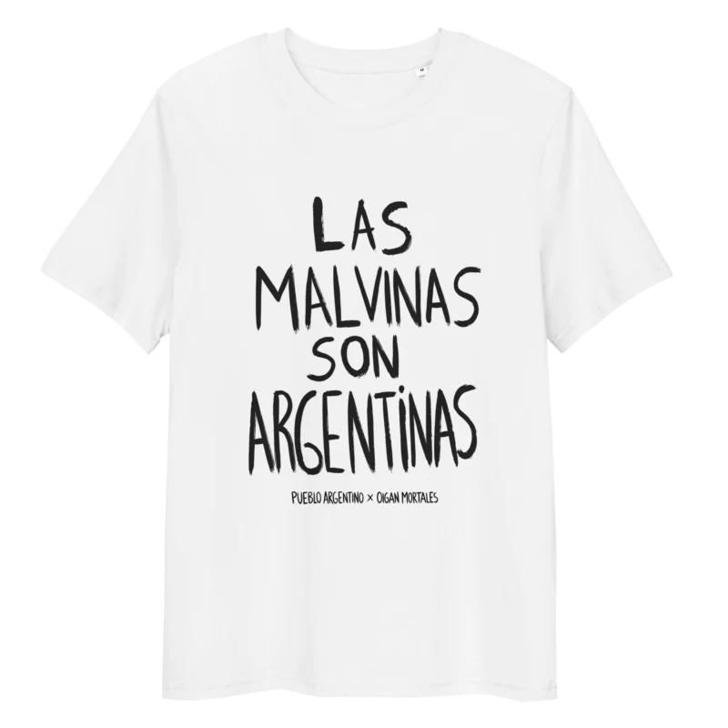 Las Malvinas son Argentinas remera argentina blanca sin modelo